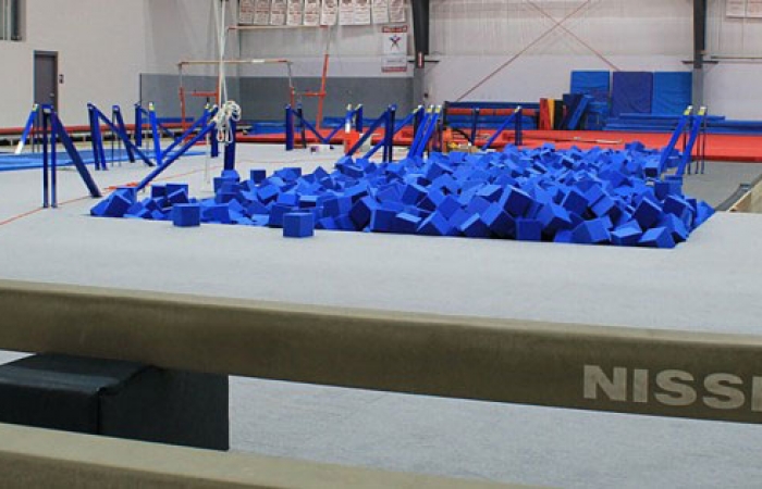 Schafer Sports Center, sports facility management project in Ewing, NJ, GYMNASTICS FOAM PIT